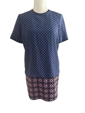 Victoria Beckham Mixed Media Silk Dress